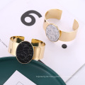 Shangjie OEM Oval Marmormuster Armband Bestes Freund Armband Verstellbare Designer Armreifen Armband